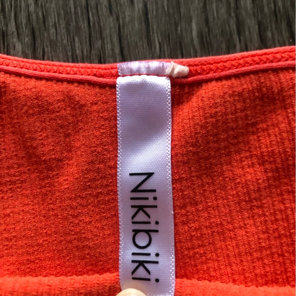 Nikibiki Orange Ribbed One Shoulder Crop Top Camisole - Picture 4 of 4